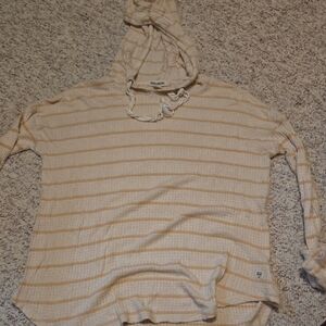 Billabong Cream and Tan Knit Hoodie